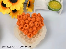 Molde silicona corazon de frambuesa